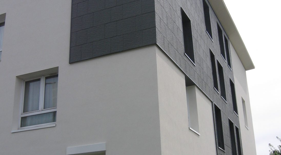 Les Explorateurs residence rainscreen cladding, cladding with subframe (CWS)